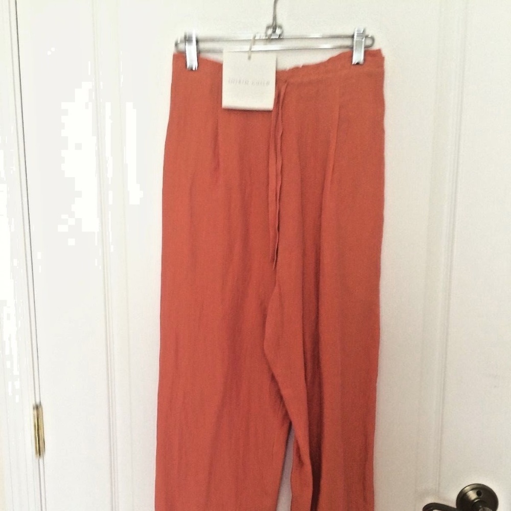 NWT SHIRIN GUILD LINEN PANT Draw String Bahia Sm